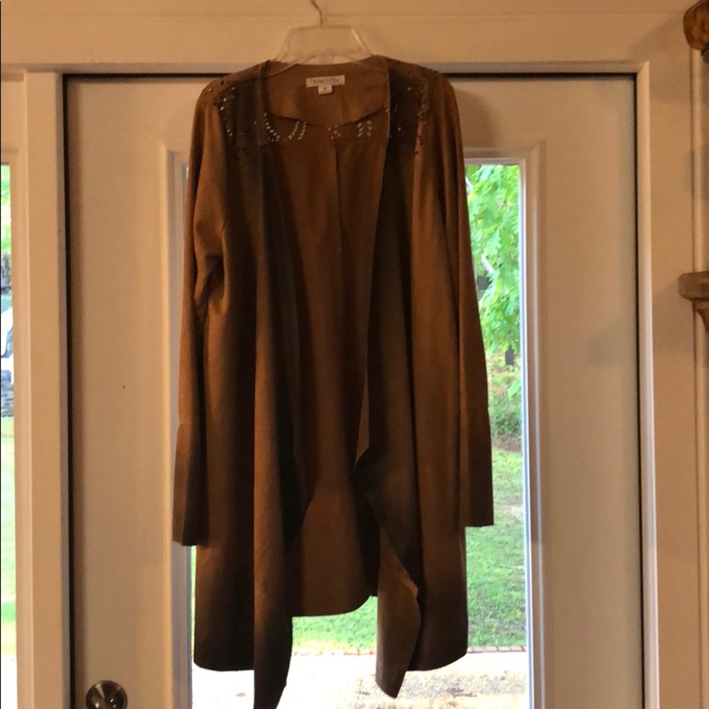 Suede Feel Cardigan - image 1